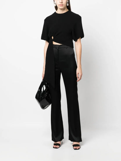Leena Flared Satin Trousers