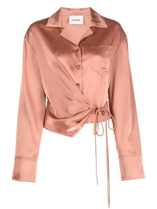 Satin Wrap Shirt