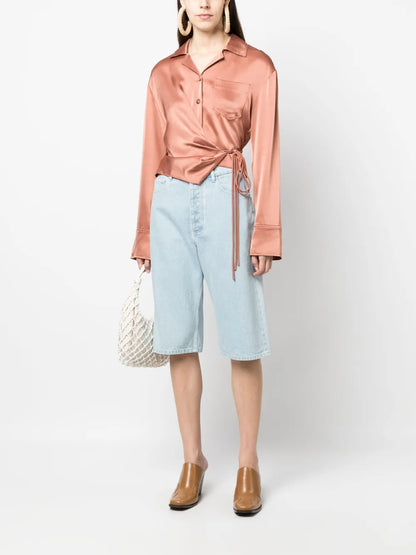 Satin Wrap Shirt