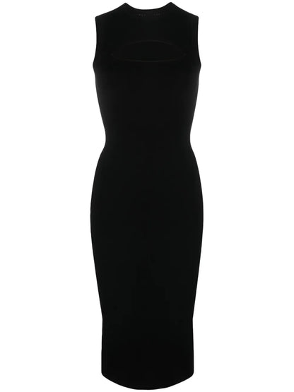 Cut-Out Sleeveless Midi Dress