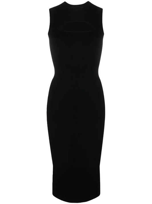 Cut-Out Sleeveless Midi Dress