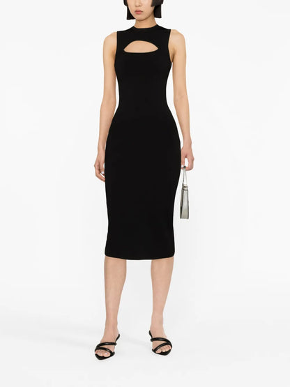Cut-Out Sleeveless Midi Dress