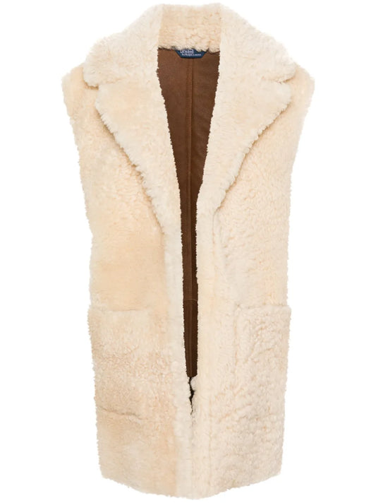 Reversible Shearling Sleeveless Coat