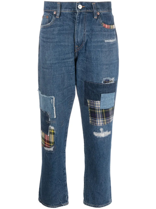 Patchwork Boyfriend Jeans