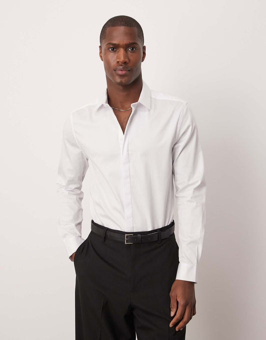 Slim Fit Sateen Shirt