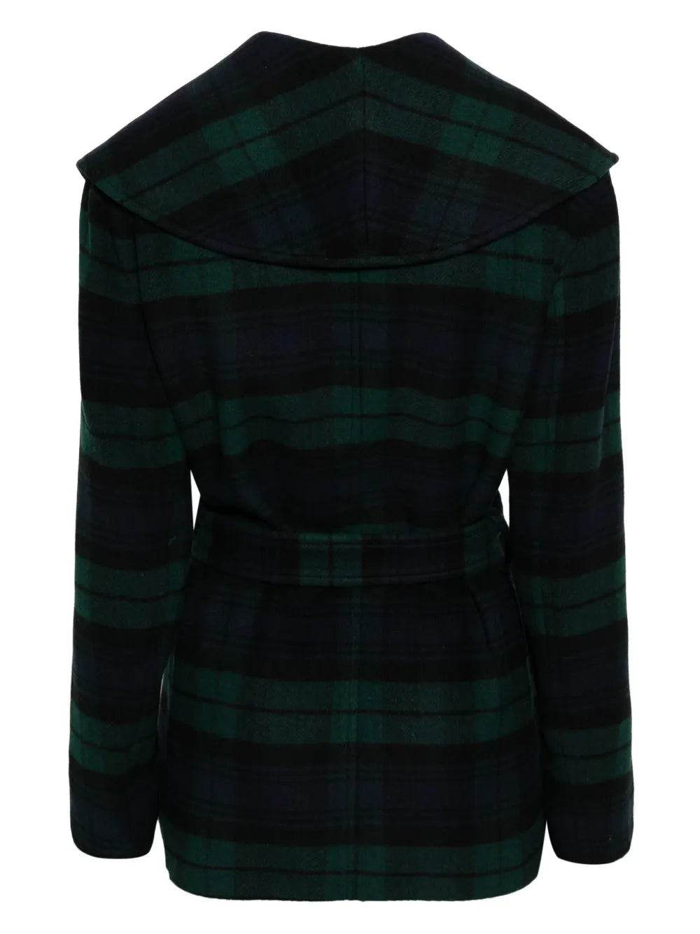Checked Belted Coat