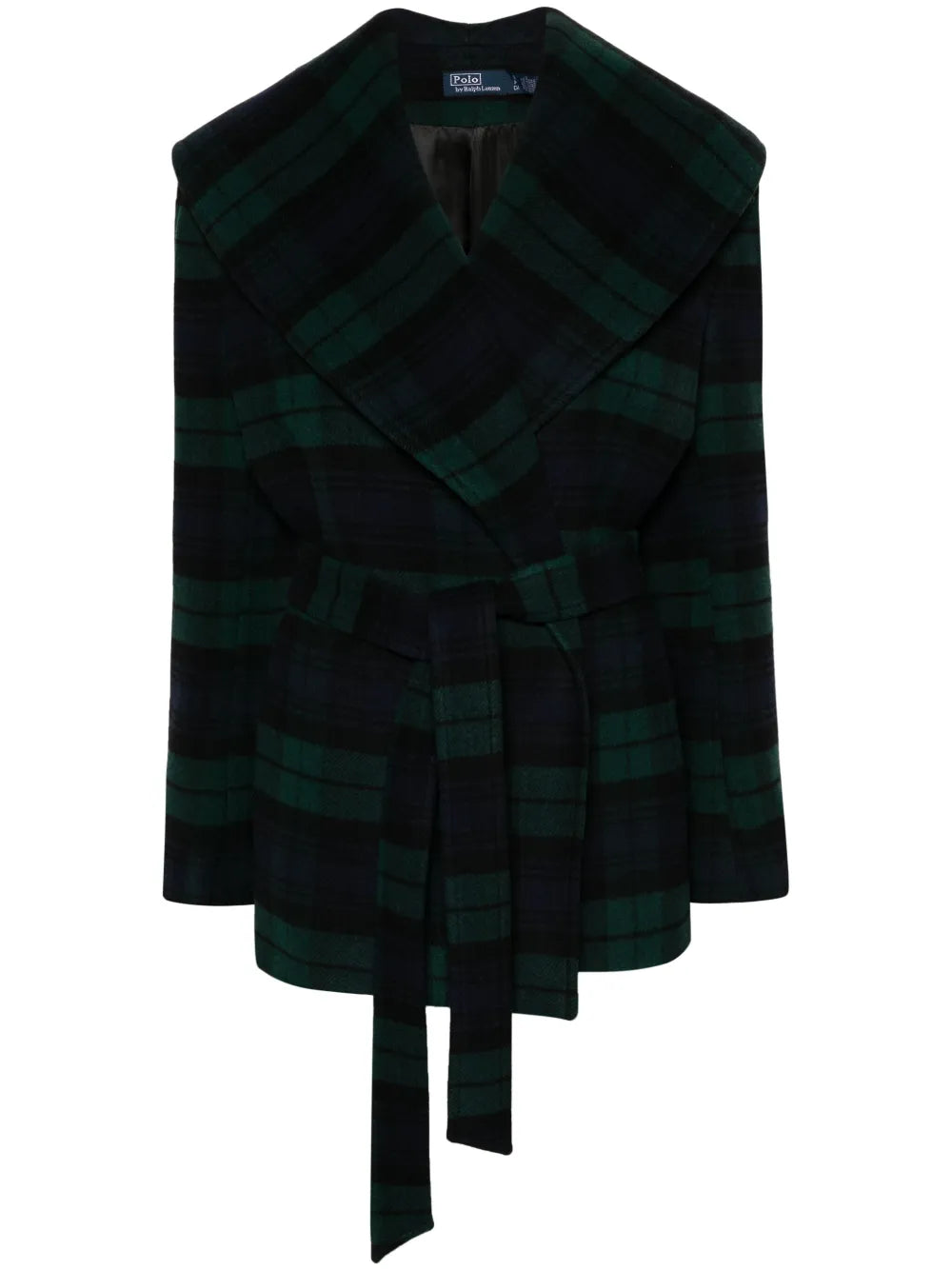 Checked Belted Coat