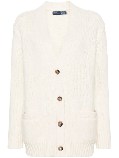 V-Neck Wool Cardigan
