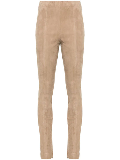 Panelled Suede Leggings