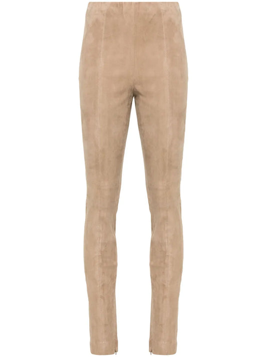 Panelled Suede Leggings