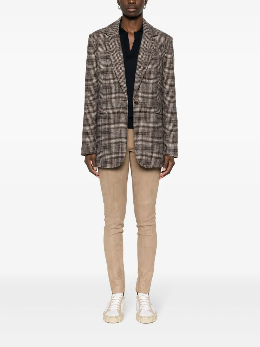 Panelled Suede Leggings
