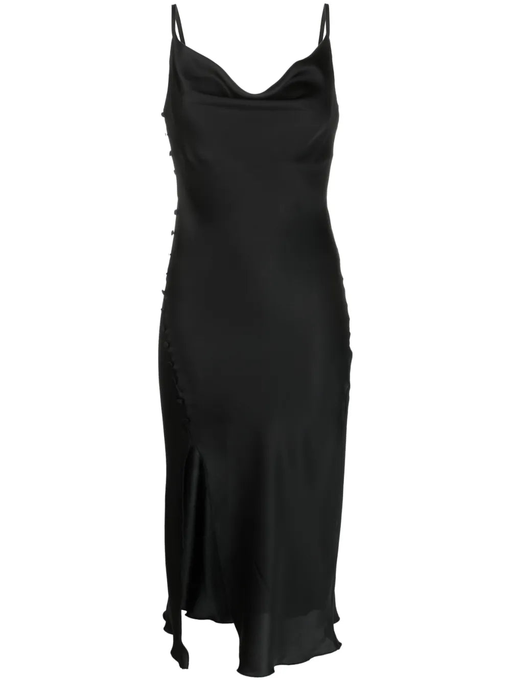 Cowl-Neck Midi Dress