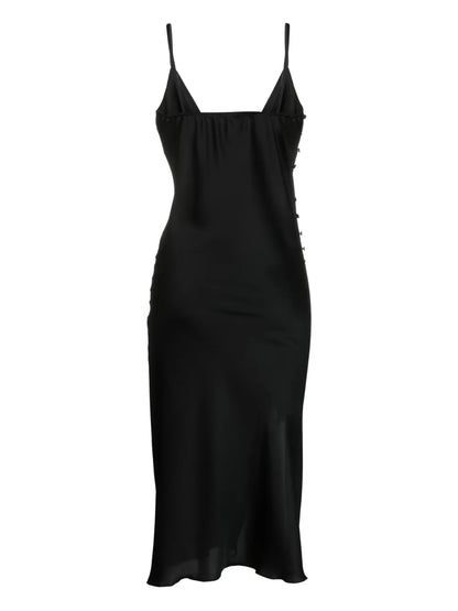 Cowl-Neck Midi Dress