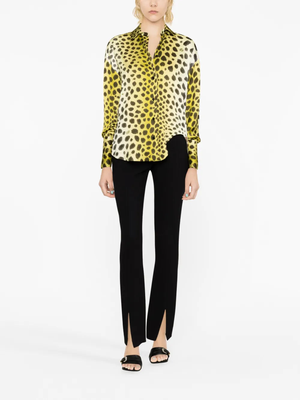 Cheetah-Print Long-Sleeve Shirt