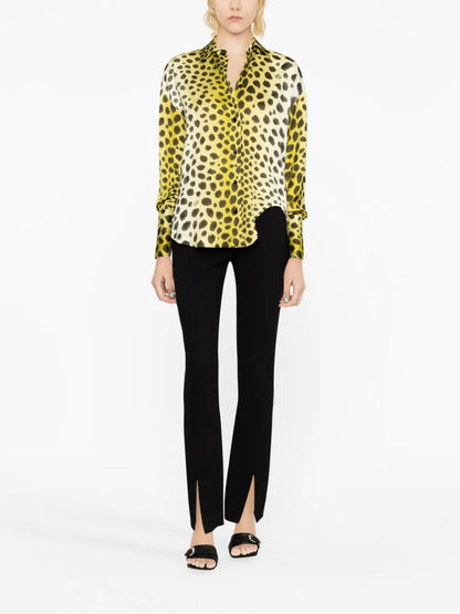 Cheetah-Print Long-Sleeve Shirt