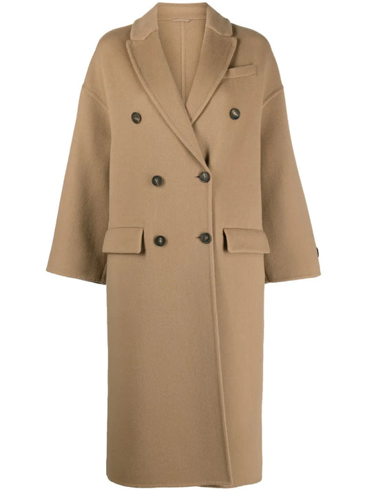 Double-Breasted Virgin-Wool Coat