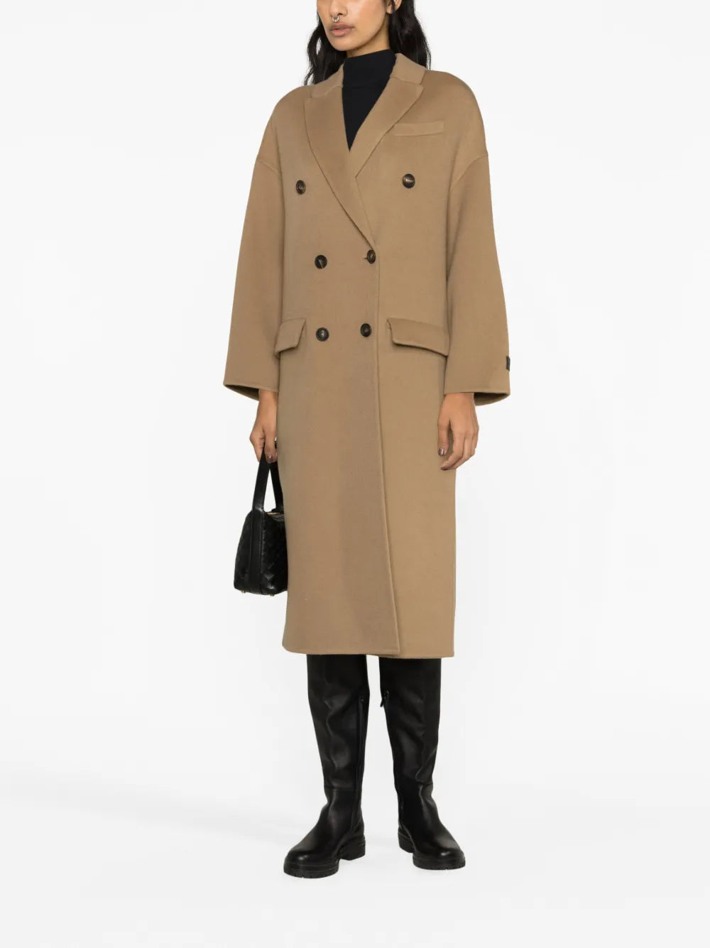 Double-Breasted Virgin-Wool Coat