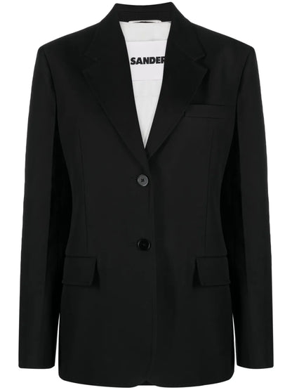 Single-Breasted Cotton Blazer