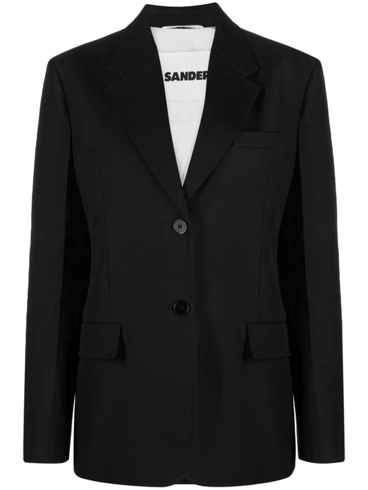 Single-Breasted Cotton Blazer