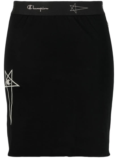 Elasticated Logo-Waistband Skirt