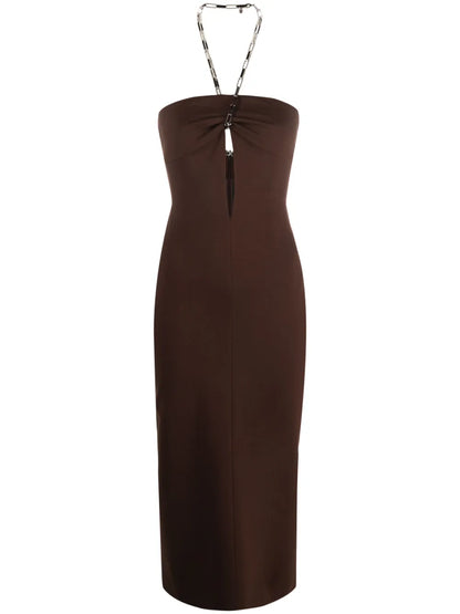 Halterneck Midi Dress