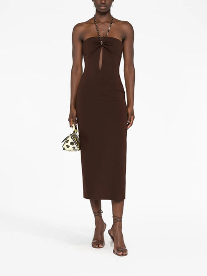 Halterneck Midi Dress