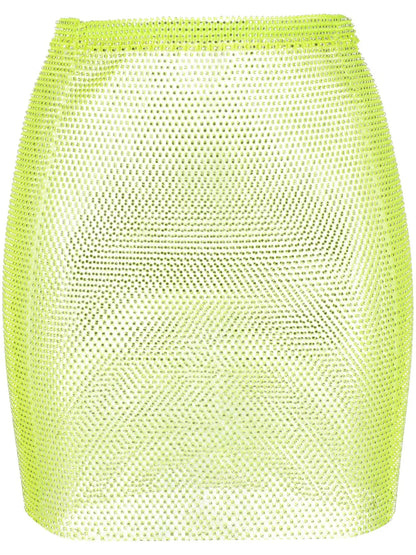 Rhinestone-Embellished Miniskirt