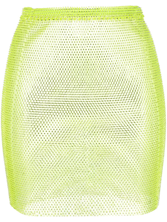 Rhinestone-Embellished Miniskirt