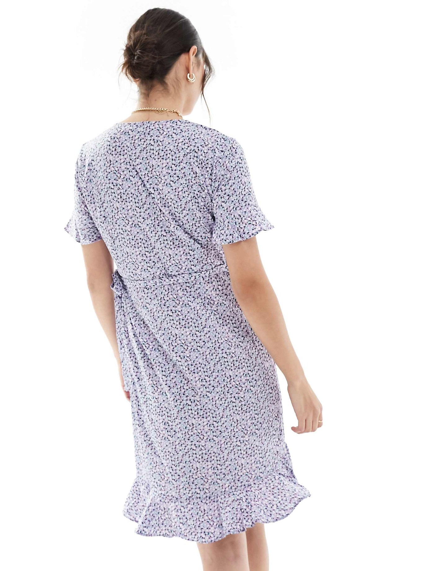 Frill Wrap Mini Dress
