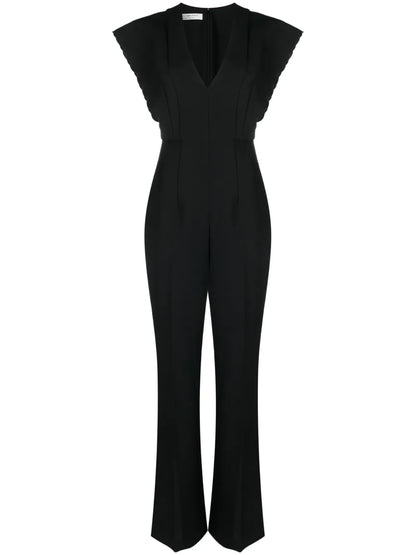 V-Neck Tailored Jumpsuit