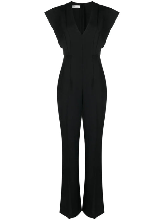 V-Neck Tailored Jumpsuit