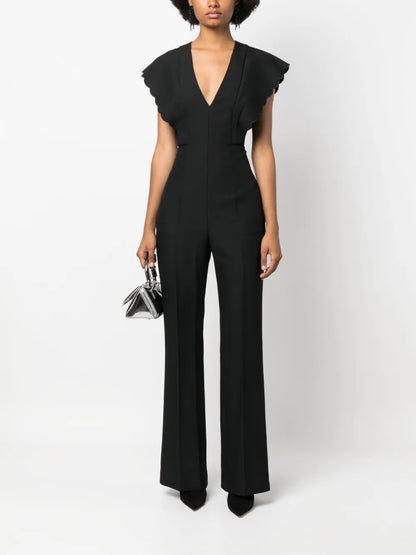 V-Neck Tailored Jumpsuit