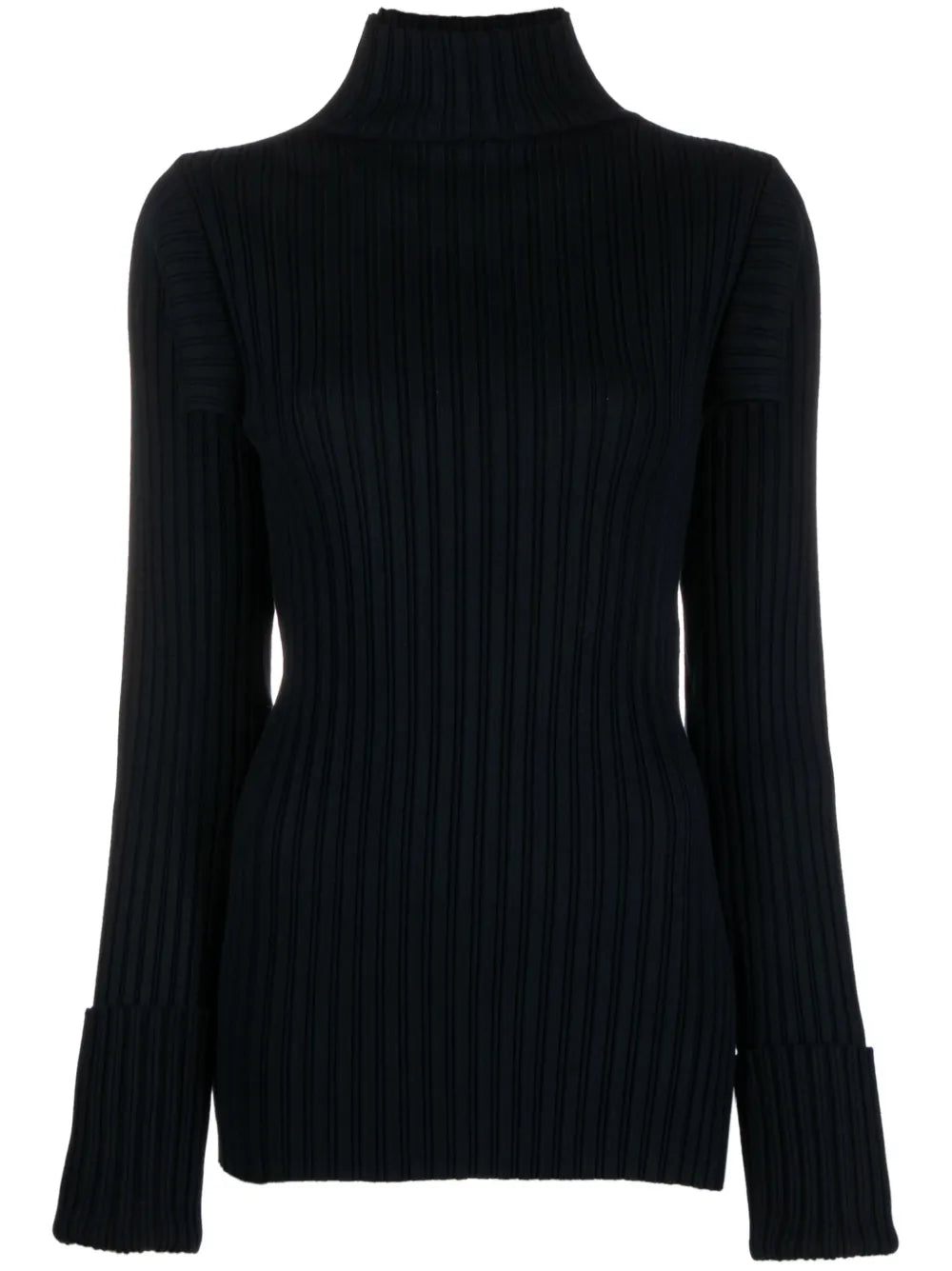 Roll-Neck Side-Slit Top