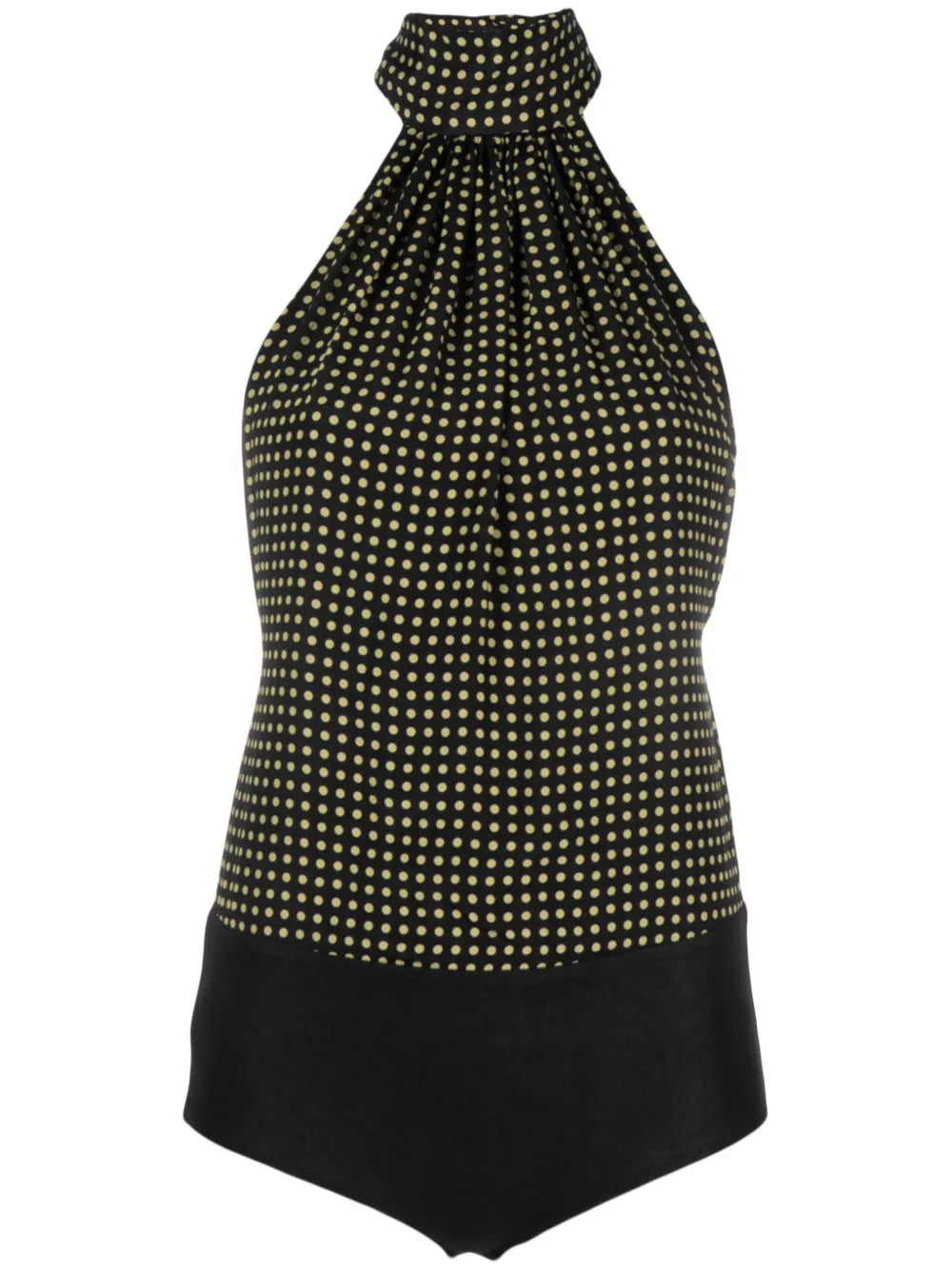 Dot-Print Halterneck Top