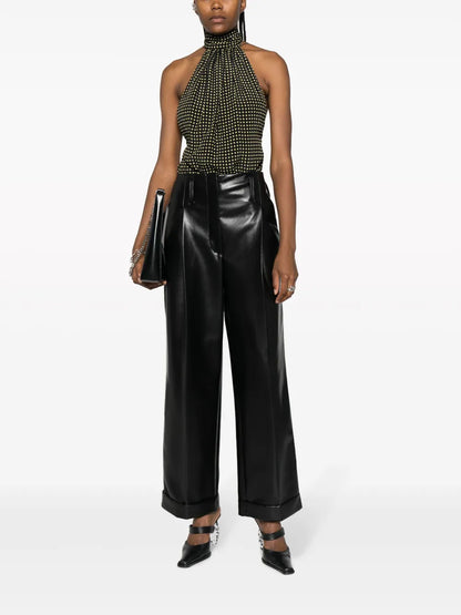 Dot-Print Halterneck Top