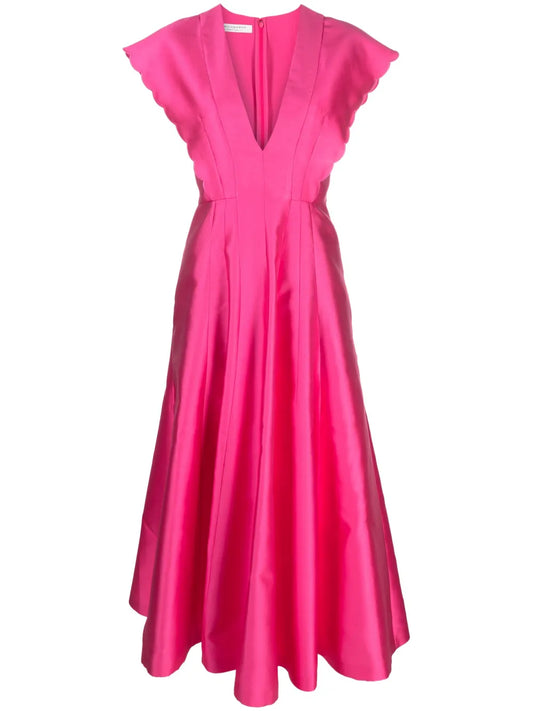 Radzmir Scallop-Edge Midi Dress