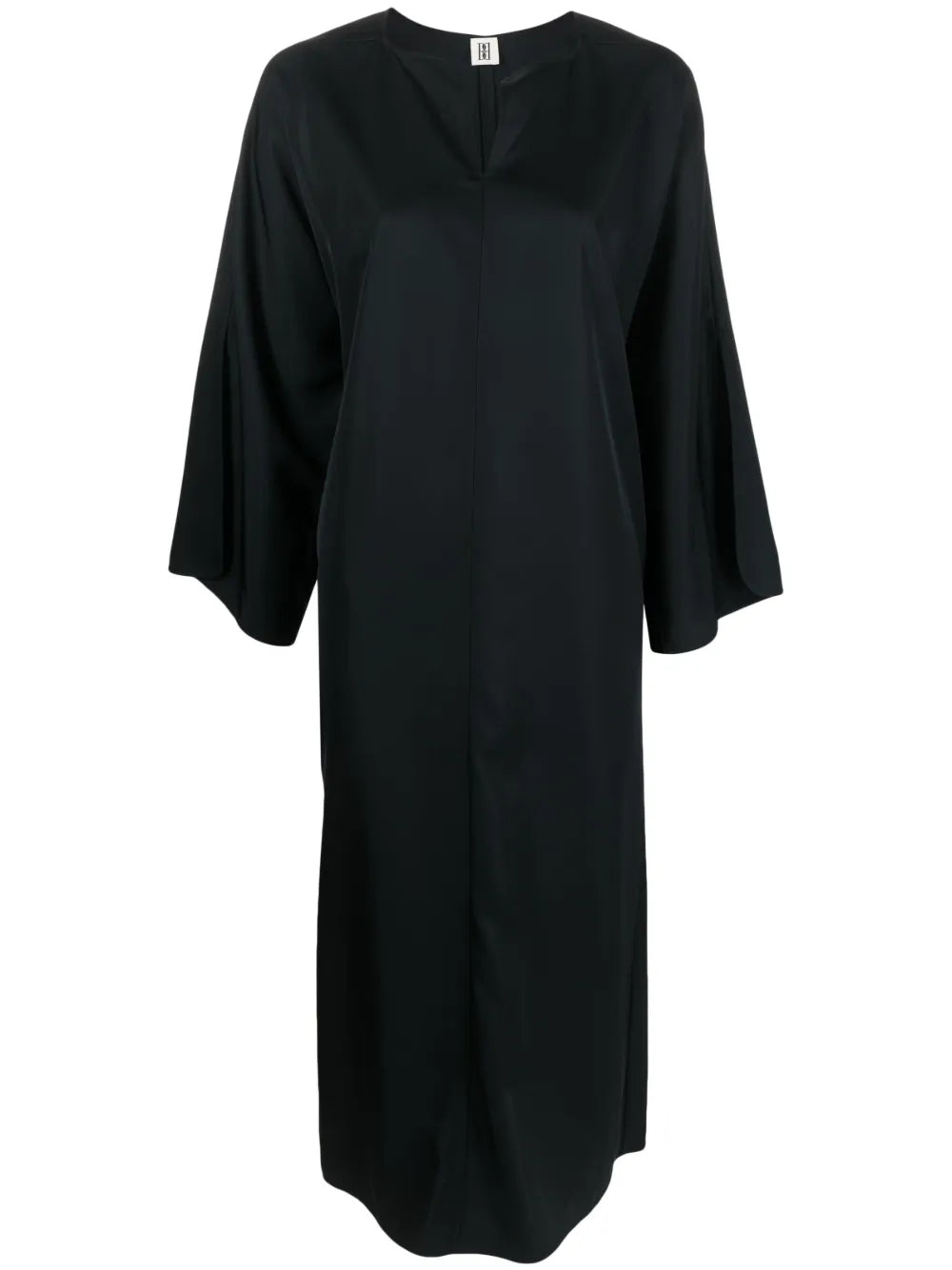 Split-Neck Kaftan Midi Dress
