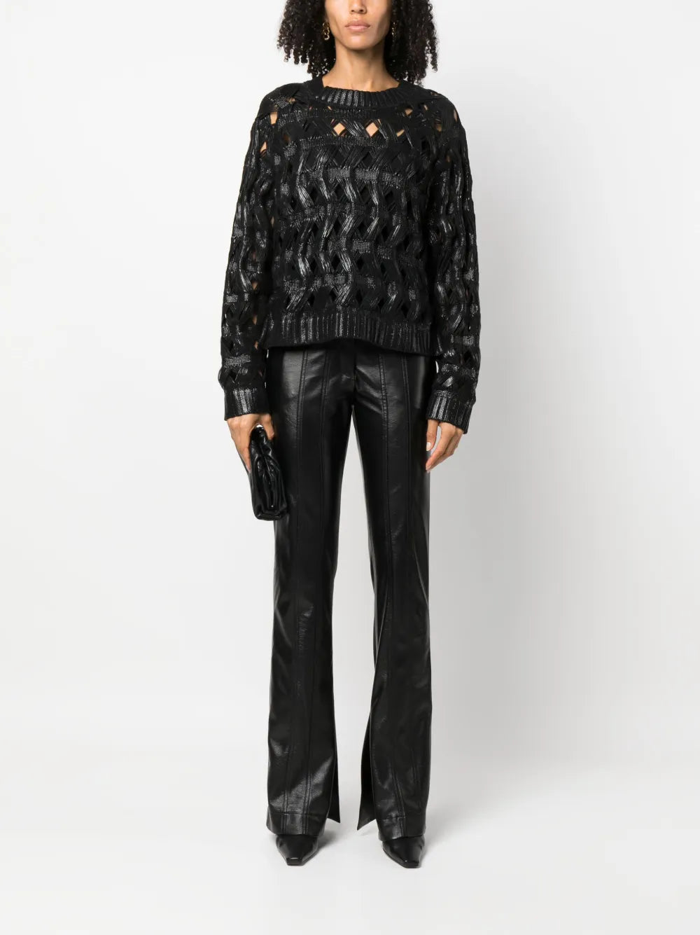 Open-Knit Crew-Neck Jumper