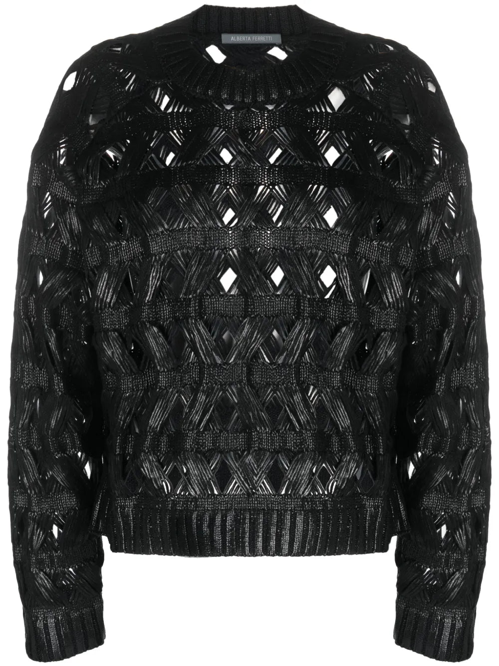 Open-Knit Crew-Neck Jumper
