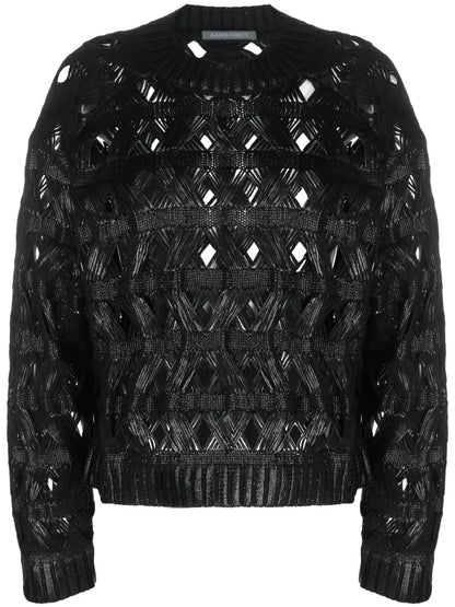 Open-Knit Crew-Neck Jumper