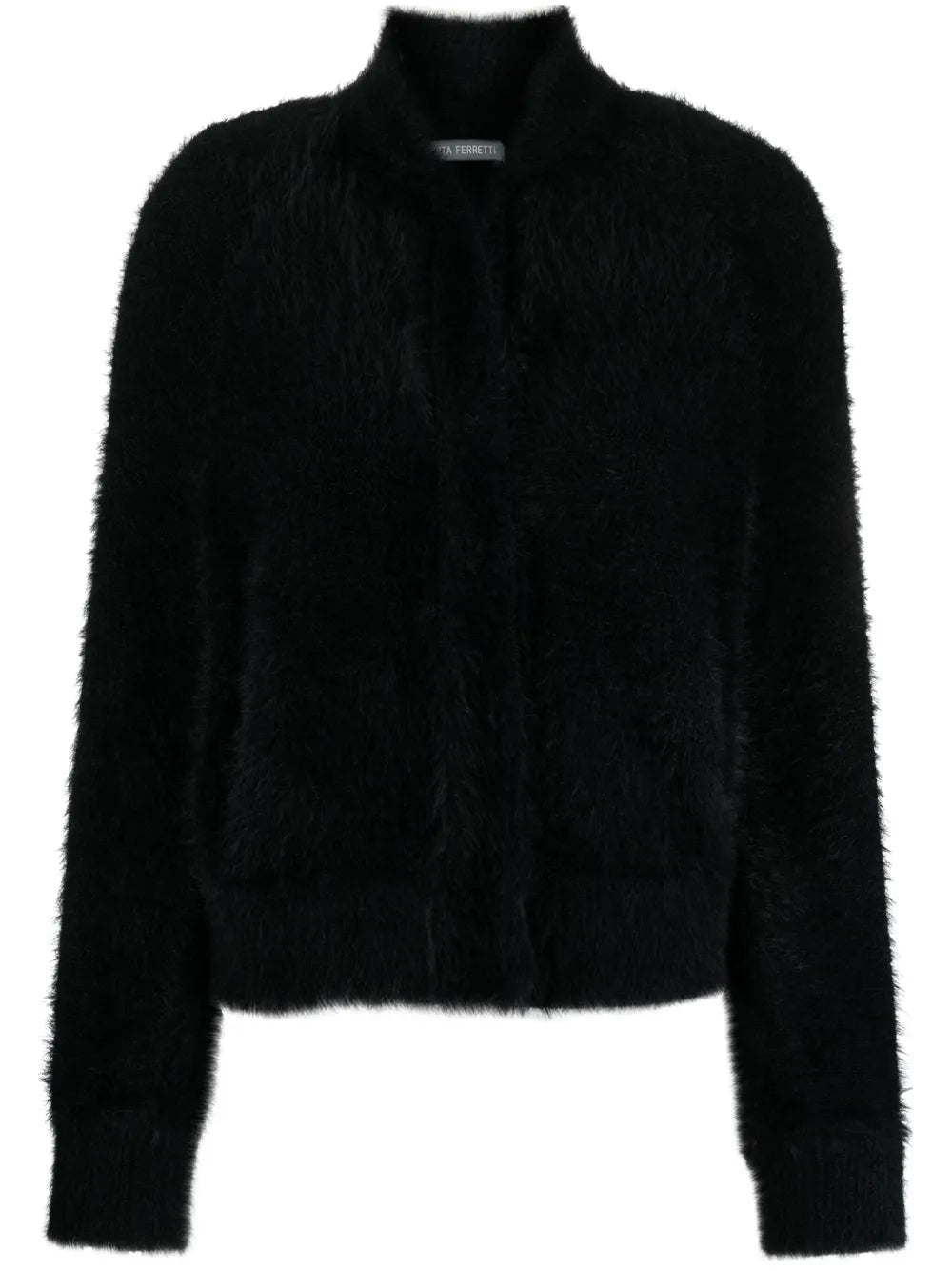 Brushed-Effect Press-Stud Cardigan