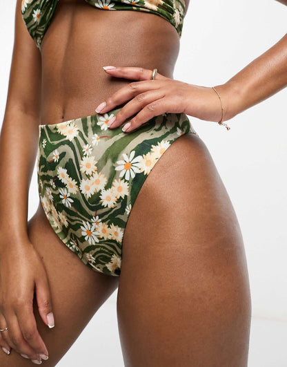 Mix And Match High Leg High Waist Bikini Bottom