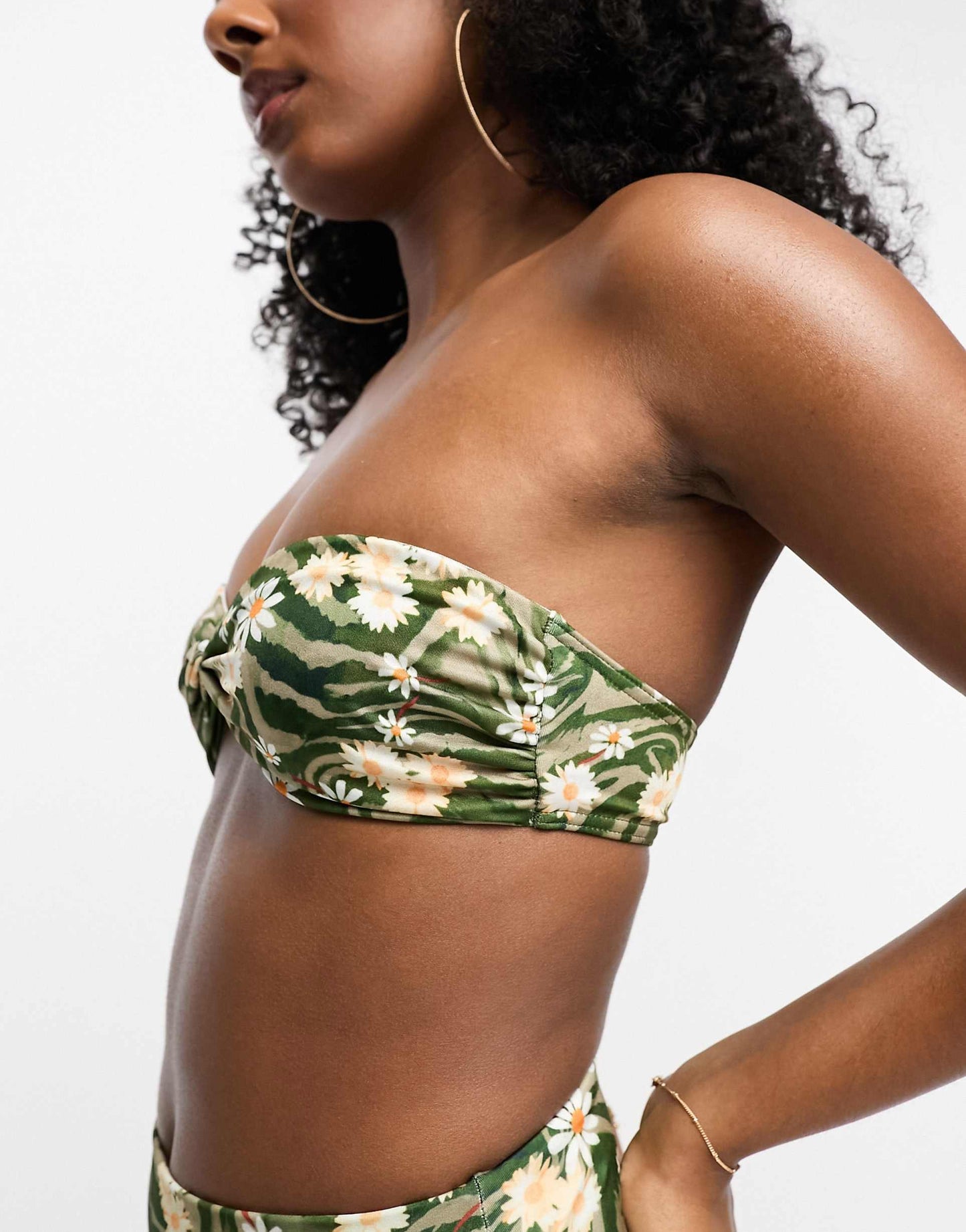 Mix And Match Moulded Twist Bandeau Bikini Top