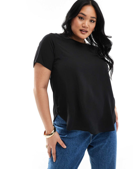 Curve Short Sleeve Blouse