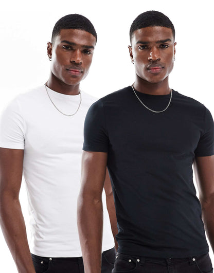 Essential 2 Pack Muscle Fit T-Shirts