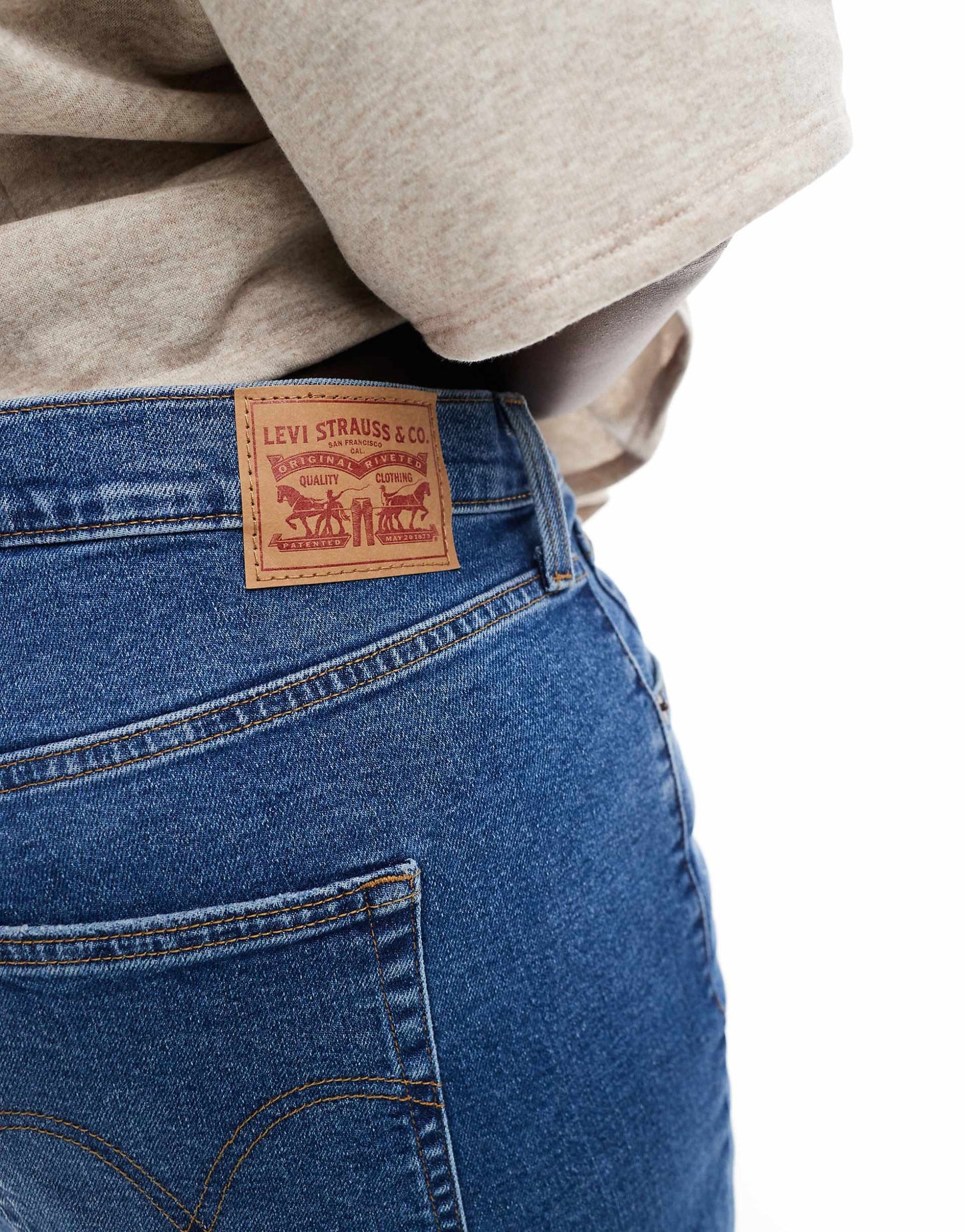 Plus High Waisted Mom Jeans