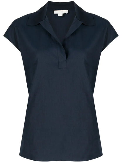 Cap-Sleeve Polo Shirt