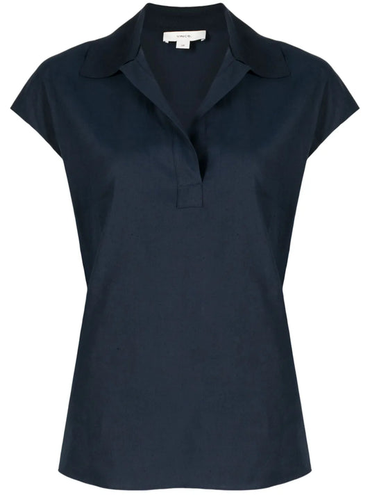 Cap-Sleeve Polo Shirt