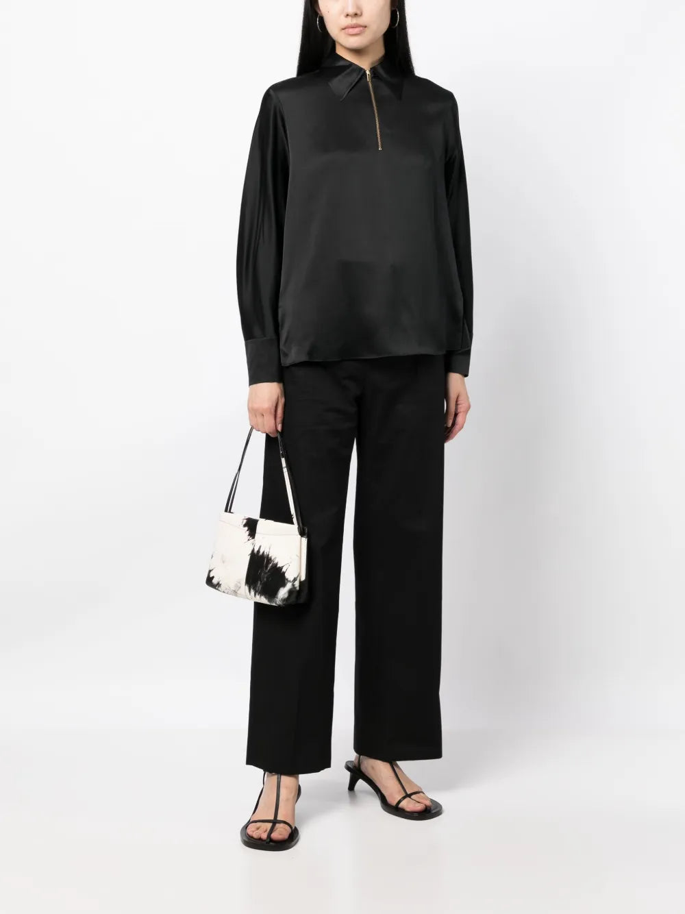 Silk Long-Sleeve Blouse