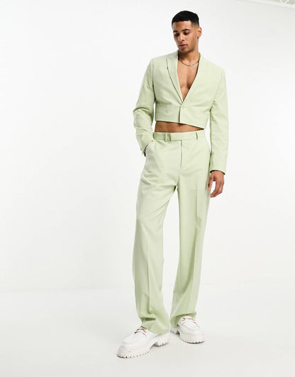 Wide Leg Suit Trousers